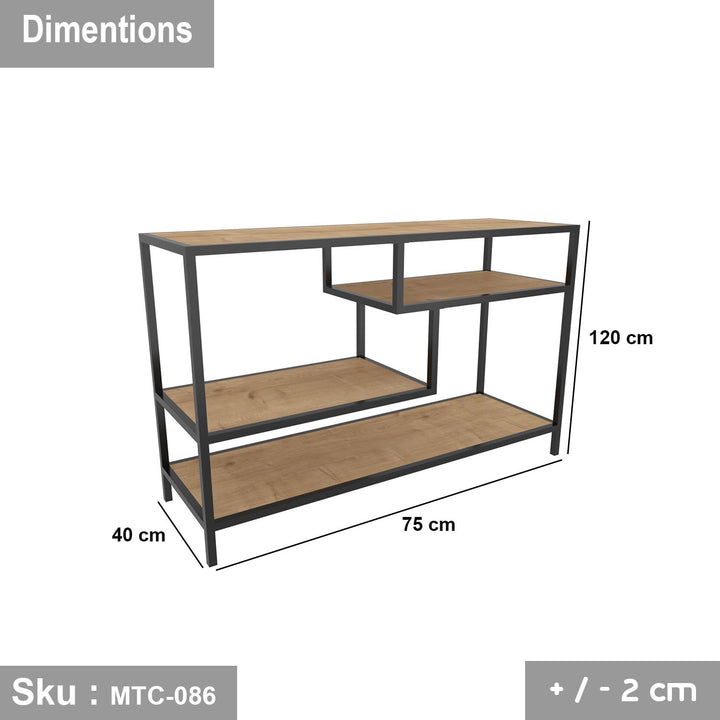 ترابيزة تليفزيون حديد وخشب ملامين - MTC-086 - اوسكار رتان