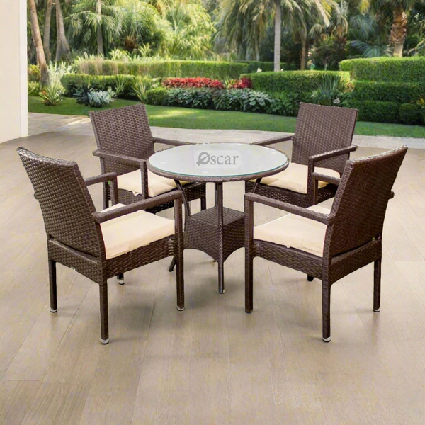 Dining set 102 rattan, 4 chairs and a table