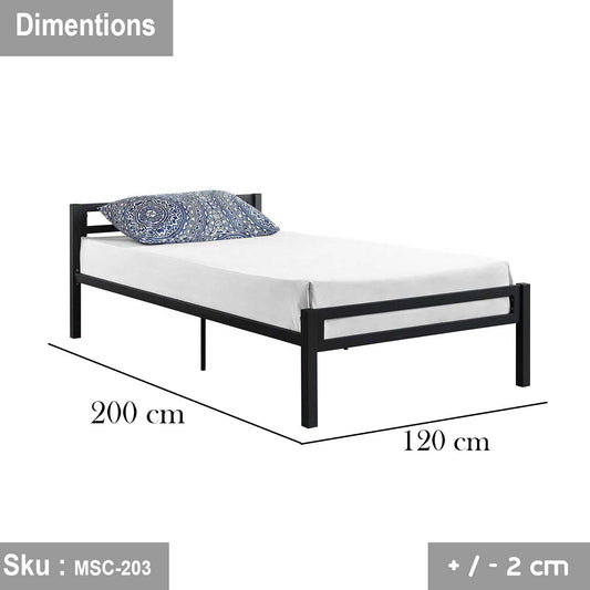 Barilo iron bed, electrostatic painted in black