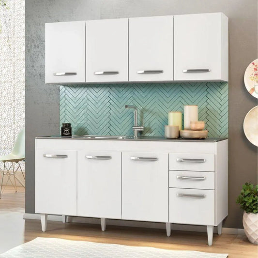 مطبخ خشب MDF عالي الجودة بأرجل من خشب الزان – تصميم عصري أنيق