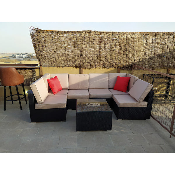 Florence rattan corner seat for 6 people