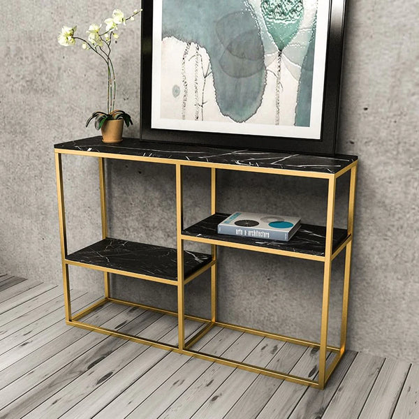 Patty iron console with electrostatic paint and MDF wood