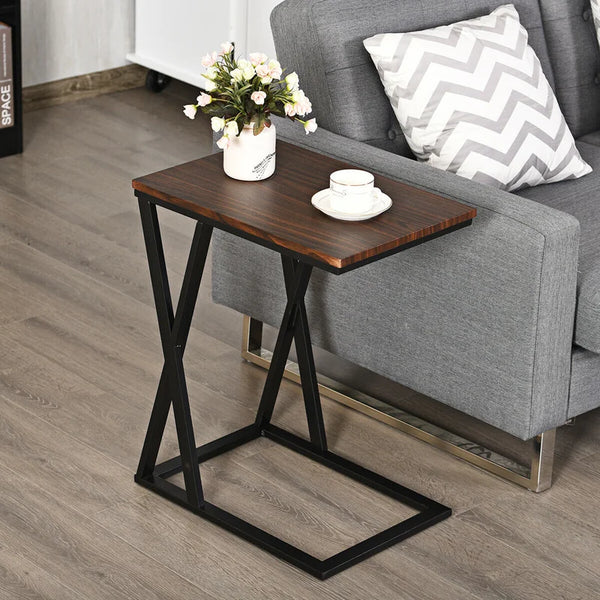 Side table made of MDF wood and metal - WAF-044