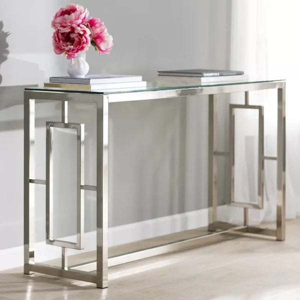 Dareour console, electrostatic paint and glass