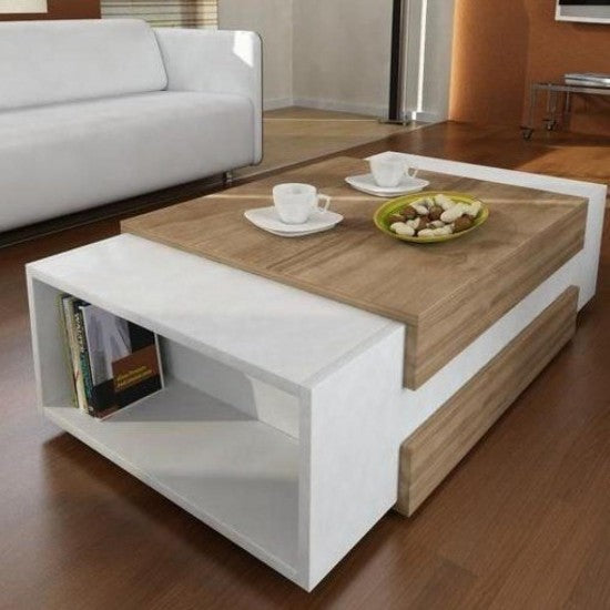 Abella coffee table with 2 shelves, 120*40 MDF wood