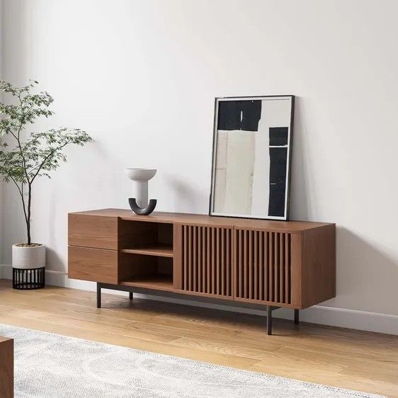 وحدة تلفزيون خشب كونتر بقشرة أرو طبيعي – موديل CHW-157 من أوسكار فرنتشر