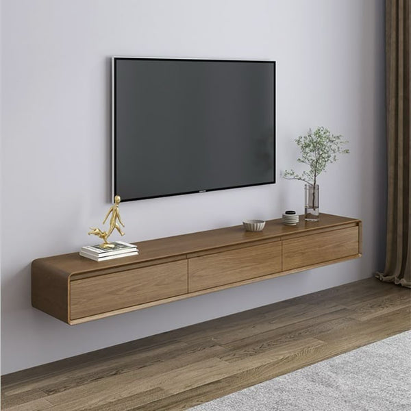 Wooden TV Unit with Natural Arrow Veneer Counter – Model CHW-165 from Oscar Furniture