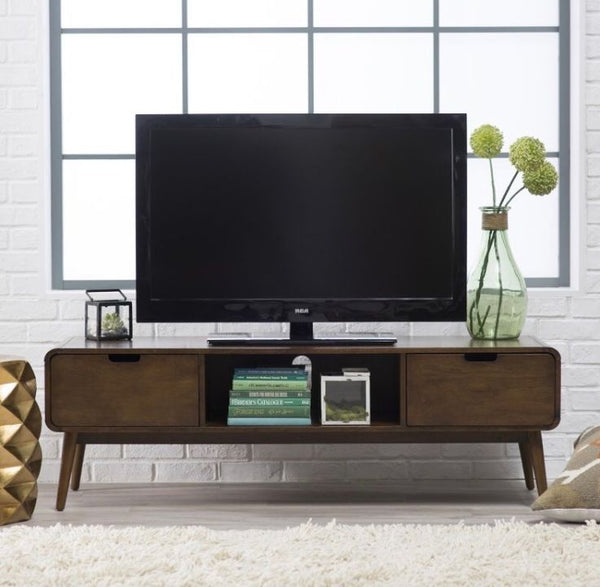 Wooden TV Unit with Natural Arrow Veneer Counter – Model CHW-166 from Oscar Furniture
