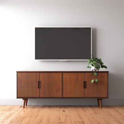 Wooden TV unit with natural Arrow veneer plywood – Model CHW-168 from Oscar Furniture