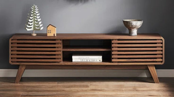 TV unit counter wood with natural Aru veneer – model CHW-175 from Oscar Furniture