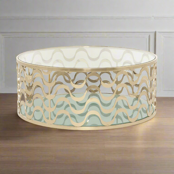 Collar coffee table 80 * 45 glass