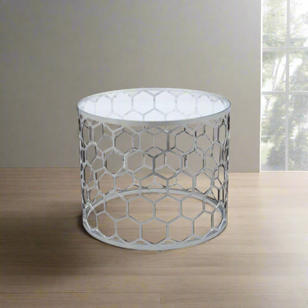 Gemea side table, iron, electrostatic paint