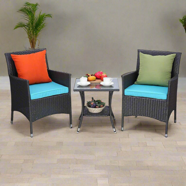 Rio 2 Rattan Set with 2 Chairs and Table