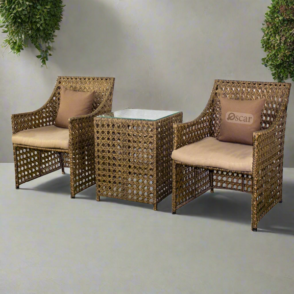 طقم رتان ليو 2 كرسي وترابيزة