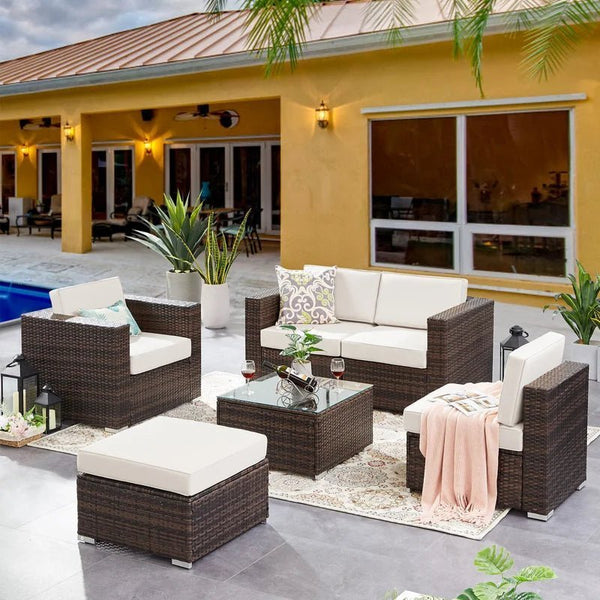 طقم رتان vip يكفي 5 افراد - اوسكار رتان