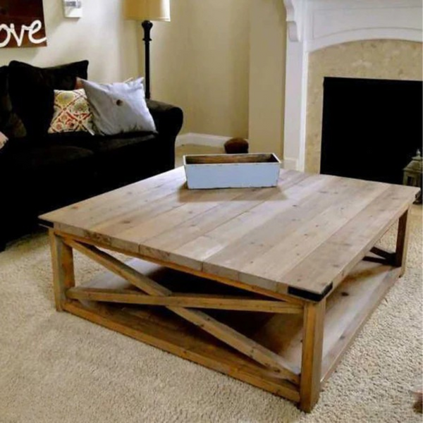 Natural wood coffee table - 100 * 40 - ELG-040