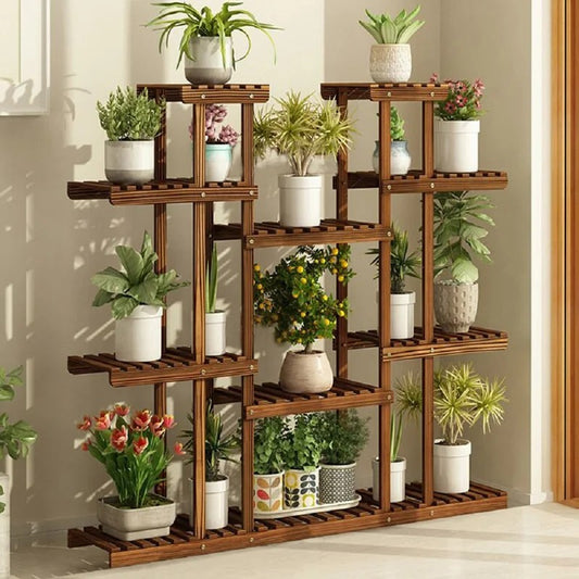 Stand New Wooden Holder for Garden Flowers