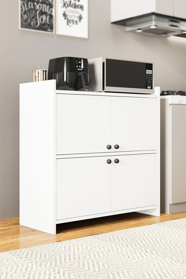 White Coffee Corner – Practical and Elegant Design for Coffee Nook