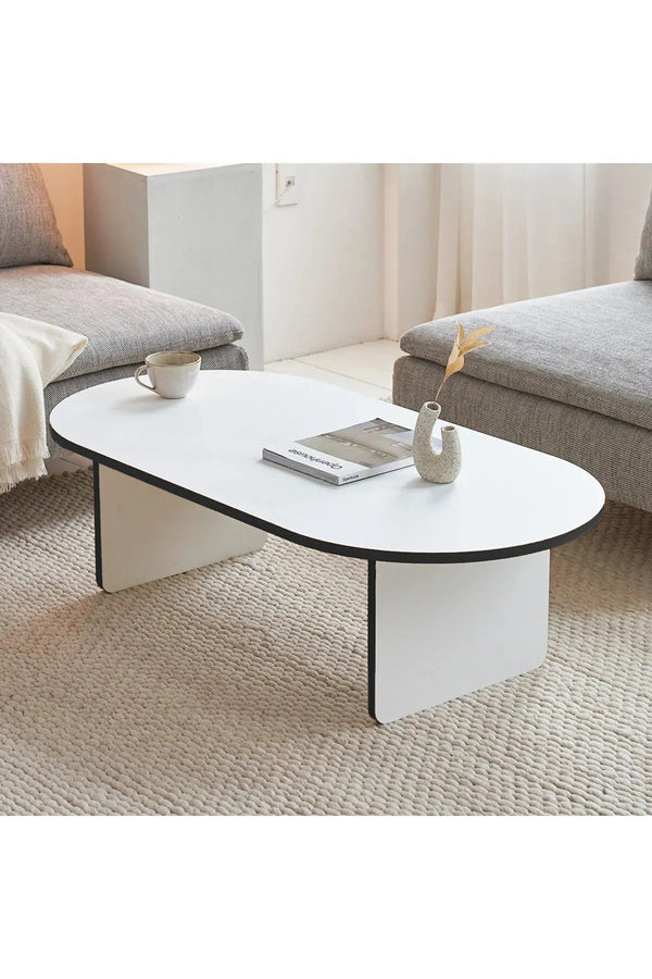 ترابيزة قهوة مستطيلة – أبيض | MDF 17mm ميلامين