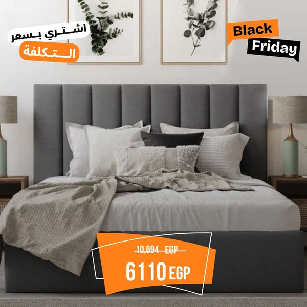 Wooden counter bed upholstered in Hammer velvet fabric - KYN-093