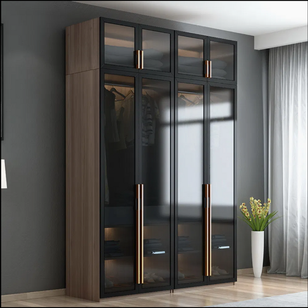 MDF wood wardrobe with melamine layer - KYN-106