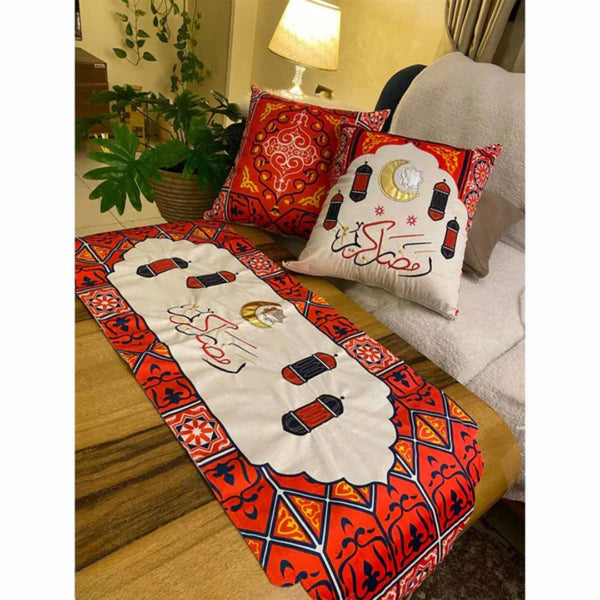 Set of 2 Cushion Covers and Velvet Bedspread - RAZ-183