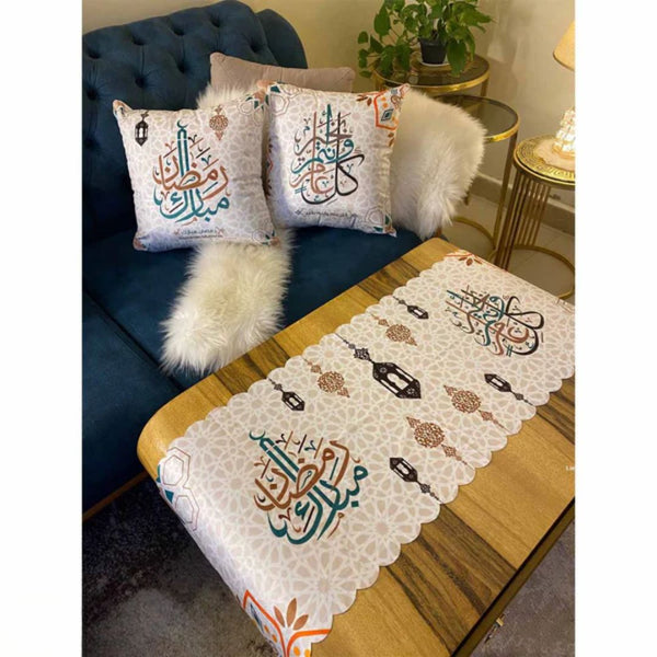 Set of 2 Cushion Covers and Velvet Bedspread - RAZ-185