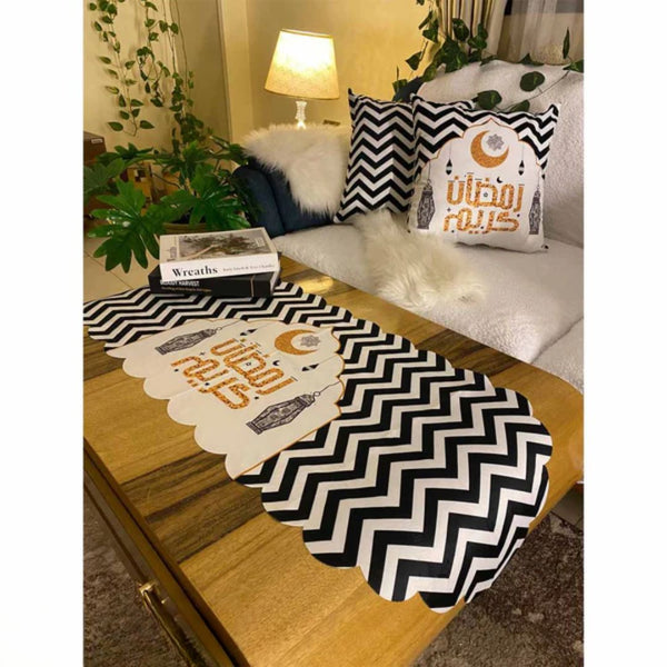 Set of 2 Cushion Covers and Velvet Bedspread - RAZ-187