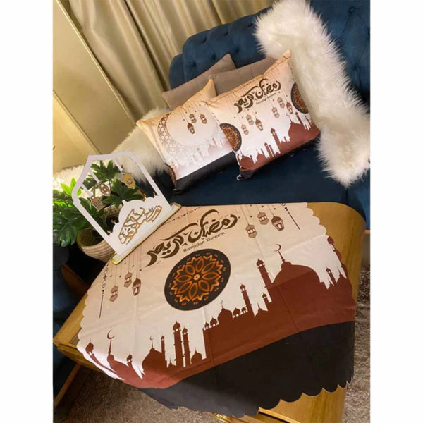 Set of 2 Cushion Covers and Velvet Bedspread - RAZ-191