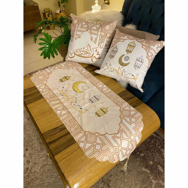 Set of 2 Cushion Covers and Velvet Bedspread - RAZ-192