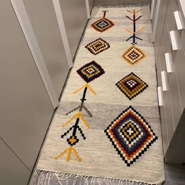 سجادة هاند ميد من الصوف الخالص - 300x100cm - LUS-207