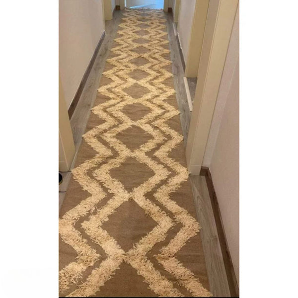 سجادة هاند ميد من الصوف الخالص - 80x400cm - LUS-185