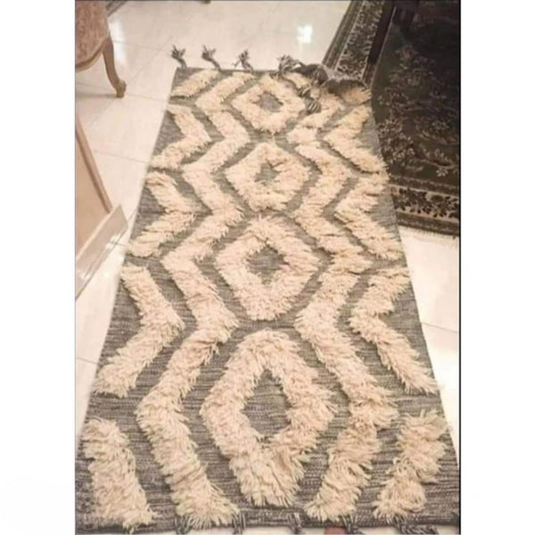 Handmade pure wool rug - 80x150cm - LUS-184