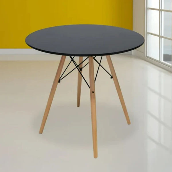 MDF tablet table with beech wood legs and iron chassis 80x70cm - RYL-042