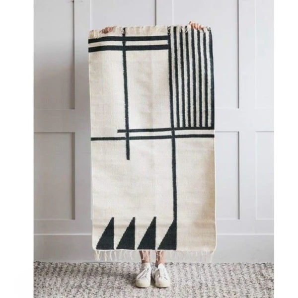 Handmade pure wool rug - 80x150cm - LUS-227