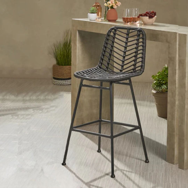 Brita rattan bar chair in black