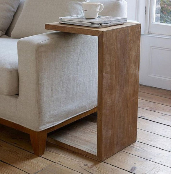 Side wooden counter table with oyster paint – Model CHW-066