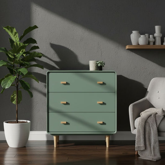 Side Wooden Counter Drawer Unit with Doco Paint + Oyster – Model CHW-043