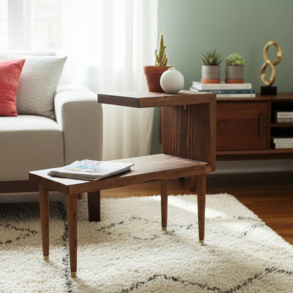 Side table Musky wood with oyster paint – Model CHW-074