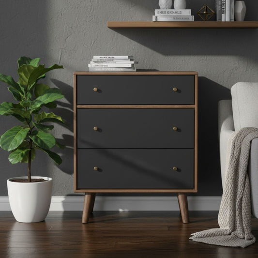 Side Wooden Counter Drawer Unit with Doco Paint + Oyster – Model CHW-050