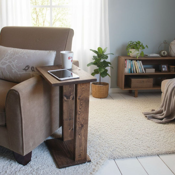 Side table Musky wood with oyster paint – Model CHW-063