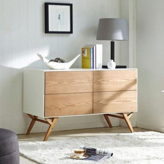 Side Wooden Counter Drawer Unit with Doco Paint + Oyster – Model CHW-044