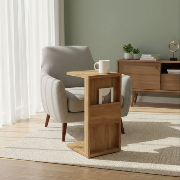 Side wooden counter table with oyster paint – Model CHW-065