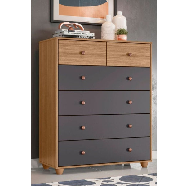 Side Drawer Unit CHW-036 – Counter Wood × Musky Legs with Doco Paint + Oyster