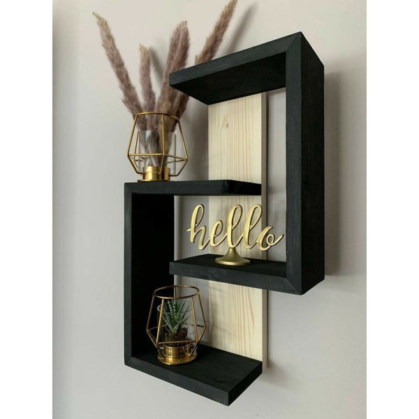 Natural Pine Wood Wall Shelf – Model CHW-116 from Oscar Furniture