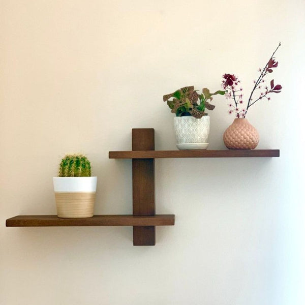 Natural Pine Wood Wall Shelf – Model CHW-129 from Oscar Furniture