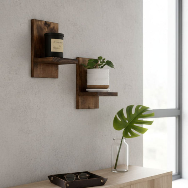 Natural Pine Wood Wall Shelf – Model CHW-135 from Oscar Furniture