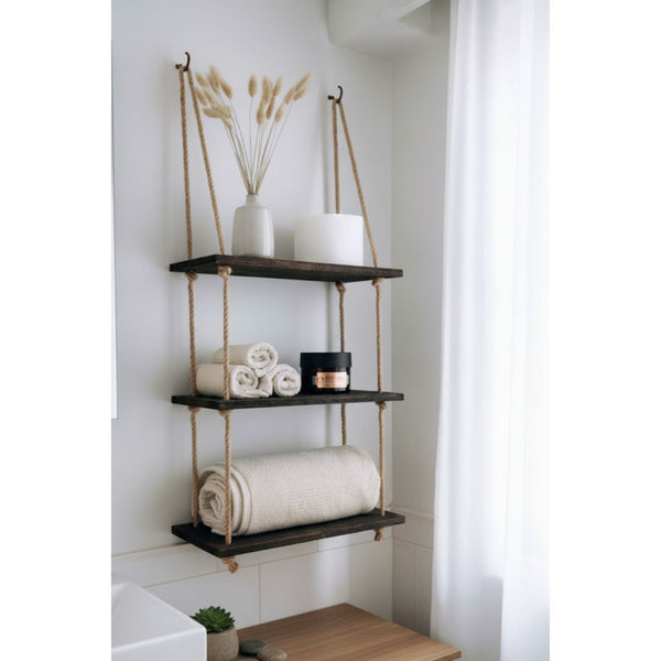 Natural Pine Wood Wall Shelf – Model CHW-134 from Oscar Furniture