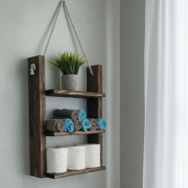 Natural Pine Wood Wall Shelf – Model CHW-142 from Oscar Furniture