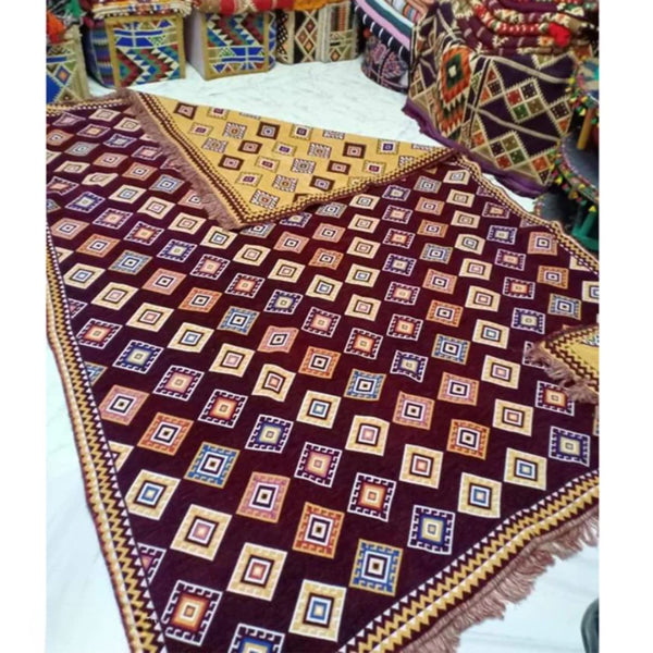 Handmade double face rug - 200x140cm - LUS-346